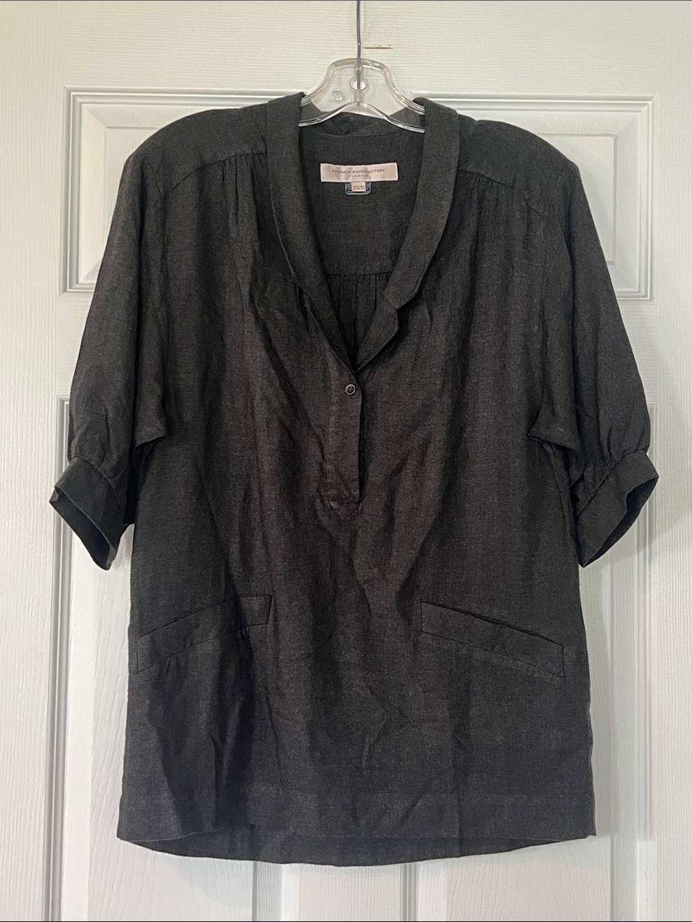 French Connection charcoal blouse